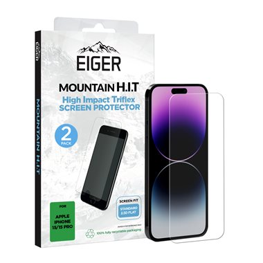 EIGER Apple iPhone 15 / 15 Pro Display-Folie (1er-Pack) Eiger